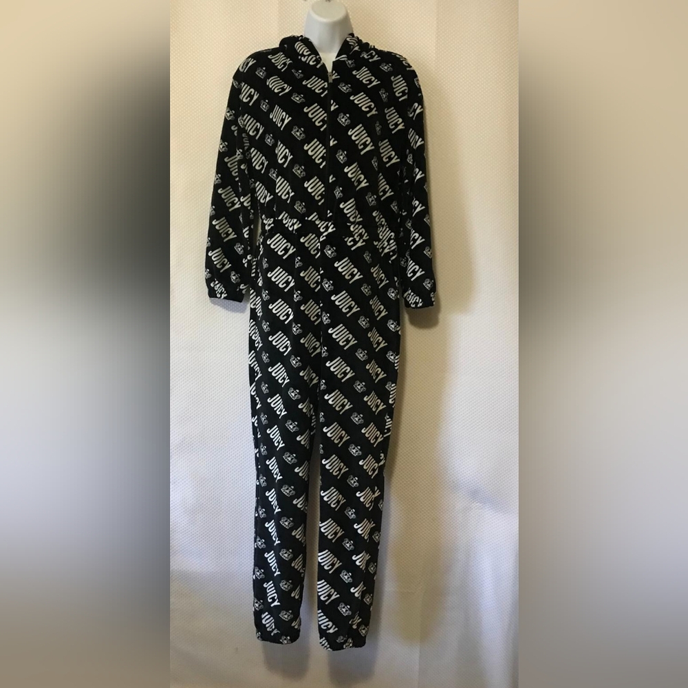 Juicy Couture Black and White Logo Jumpsuit